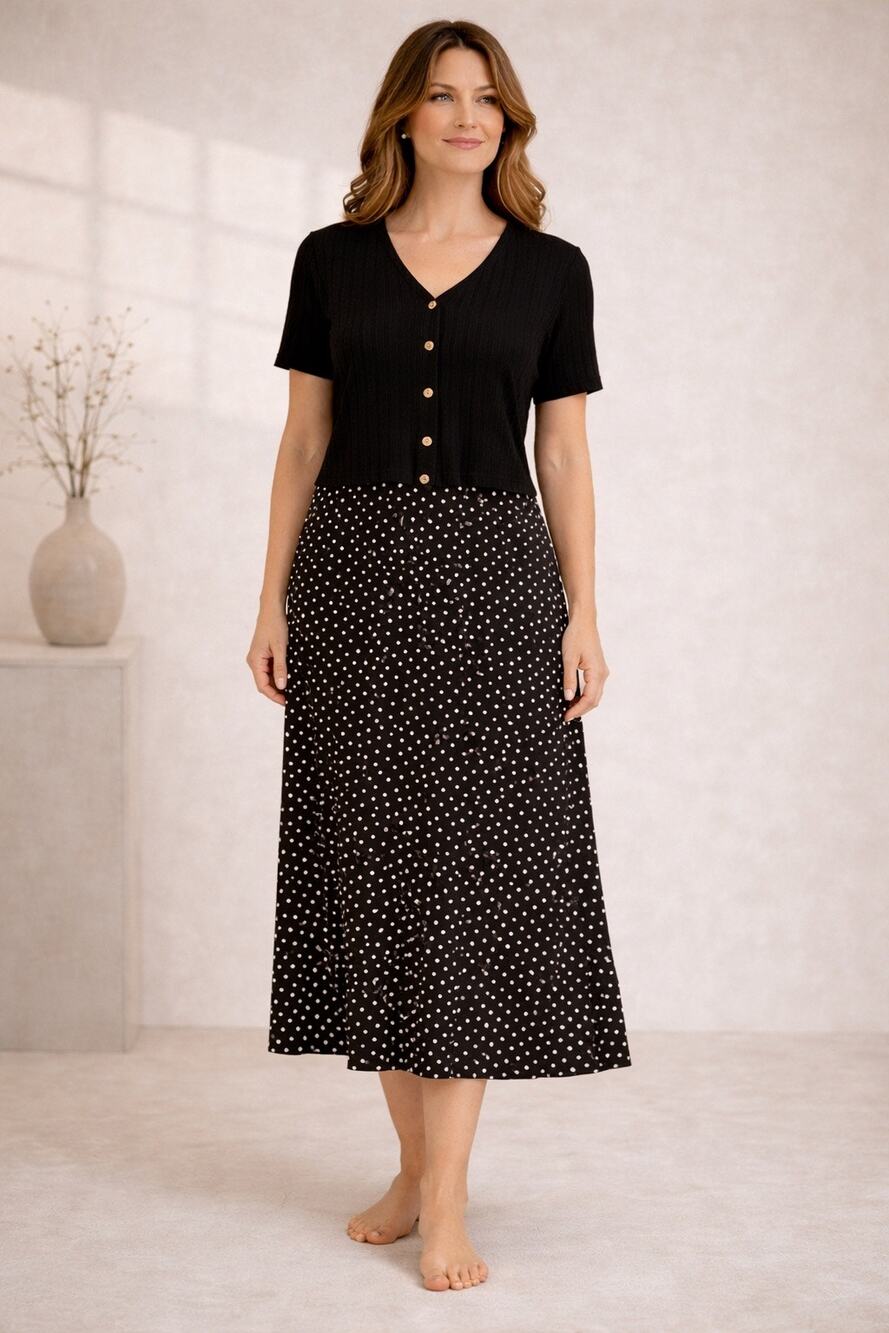 Vintage Caroline Wells 2 Piece Maxi Dress Cardigan size 14 black Floral 90's Y2K